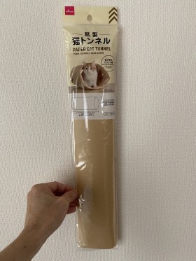 紙製猫トンネル。